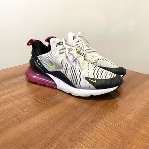 Nike Airmax 270 White & Pink Athletic Sneakers